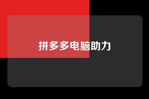 拼多多电脑助力  第1张
