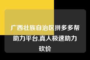 广西壮族自治区拼多多帮助力平台,真人极速助力砍价  拼多多首刀助力 推金币 现金攻略 第1张